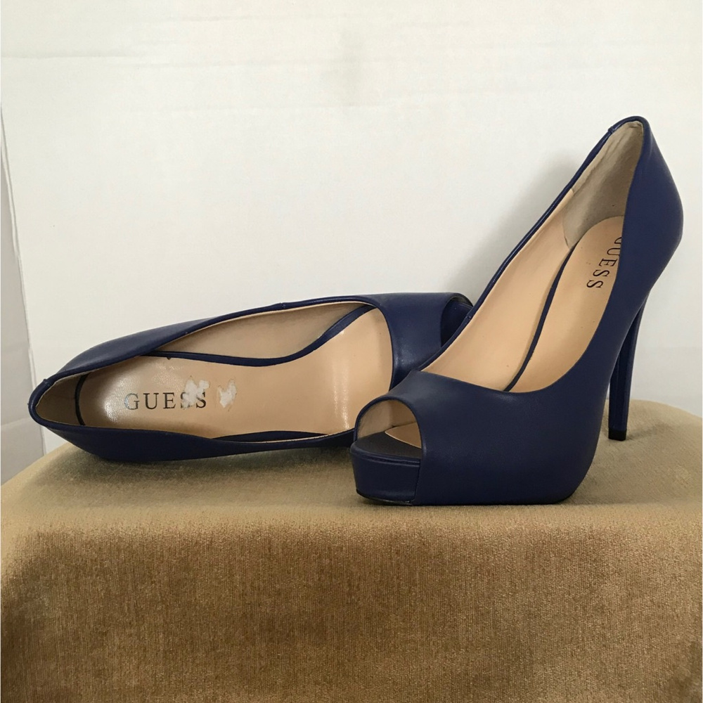 Guess Peep Toe Pump Purple Size 7.5